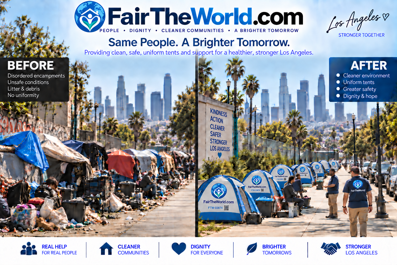 Fair The World smaller uniform tent program concept